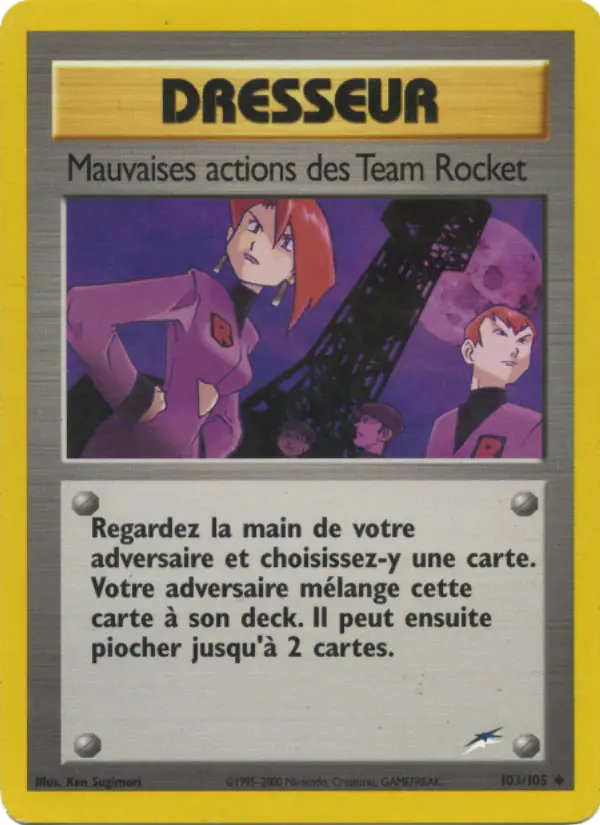 Mauvaises actions des Team Rocket — carte 103 de l’extension Neo Destiny