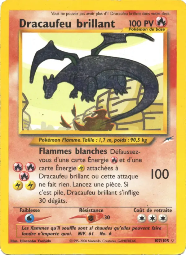 Dracaufeu brillant — carte 107 de l’extension Neo Destiny