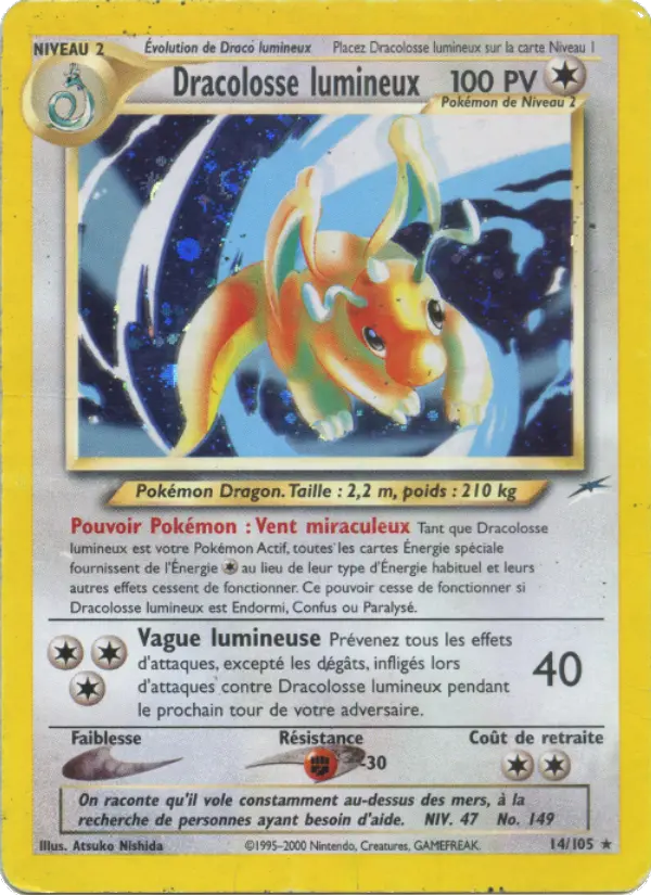 Dracolosse lumineux — carte 14 de l’extension Neo Destiny