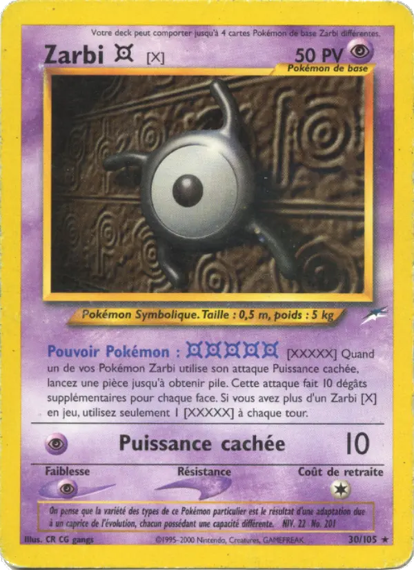 Zarbi X — carte 30 de l’extension Neo Destiny