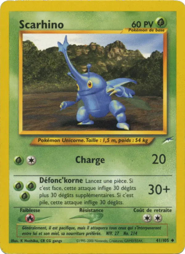 Scarhino — carte 41 de l’extension Neo Destiny