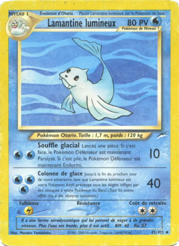 Lamantine lumineux — carte 45 de l’extension Neo Destiny