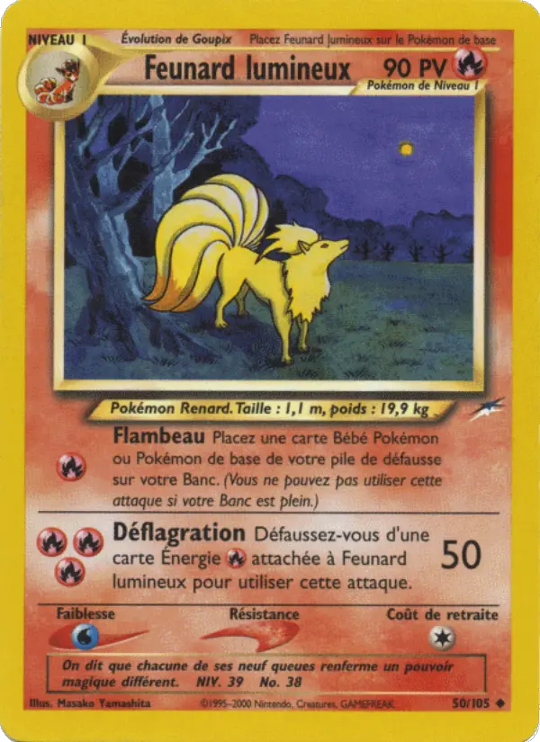 Feunard lumineux — carte 50 de l’extension Neo Destiny