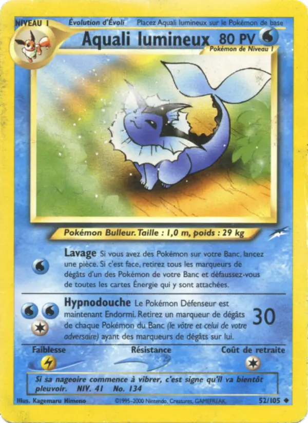 Aquali lumineux — carte 52 de l’extension Neo Destiny