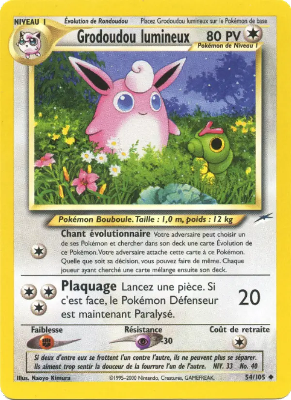 Grodoudou lumineux — carte 54 de l’extension Neo Destiny