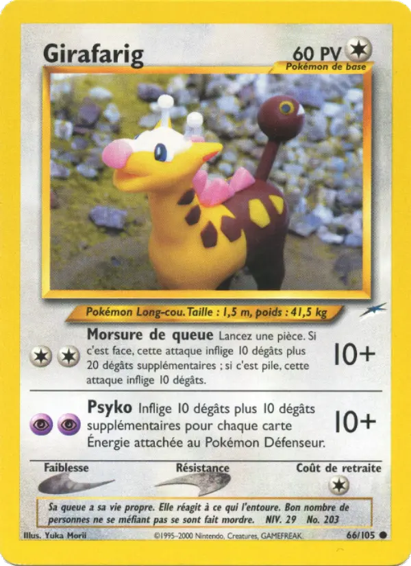Girafarig — carte 66 de l’extension Neo Destiny