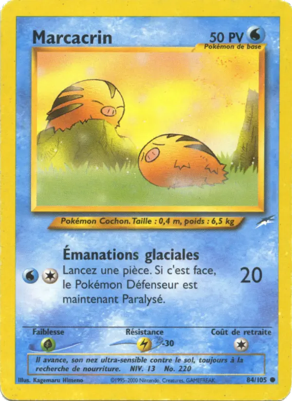Marcacrin — carte 84 de l’extension Neo Destiny