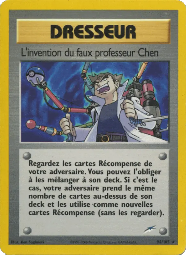 L'invention du faux professeur Chen — carte 94 de l’extension Neo Destiny