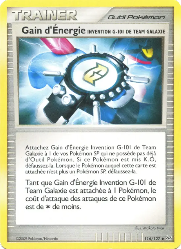 Gain d'Énergie Invention G-101 de Team Galaxie — carte 116 de l’extension Platine