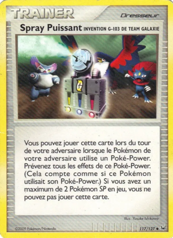 Spray Puissant Invention G-103 de Team Galaxie — carte 117 de l’extension Platine