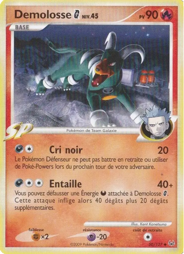 Demolosse — carte 50 de l’extension Platine