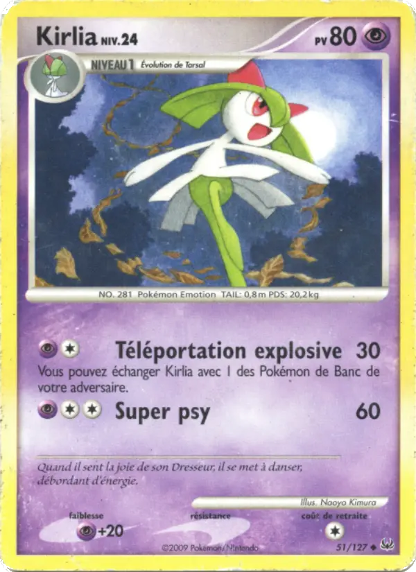 Kirlia — carte 51 de l’extension Platine