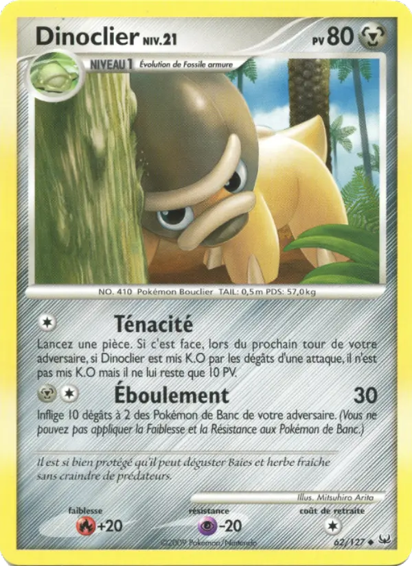 Dinoclier — carte 62 de l’extension Platine