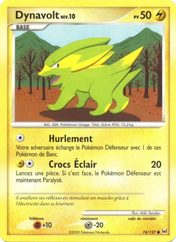 Dynavolt — carte 74 de l’extension Platine
