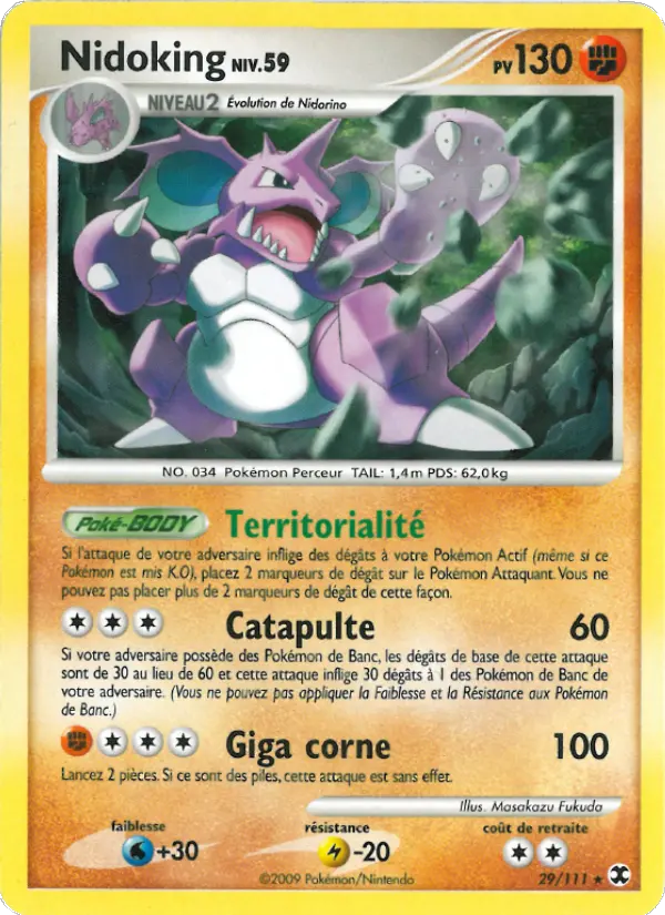 Nidoking Niv. 59 — carte 29 de l’extension Rivaux Émergeants