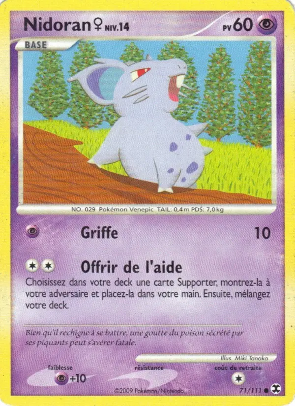 Nidoran♀ Niv. 14 — carte 71 de l’extension Rivaux Émergeants