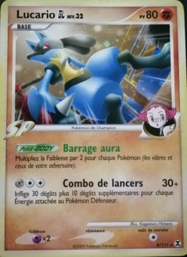 Lucario Niv. 32 — carte 8 de l’extension Rivaux Émergeants