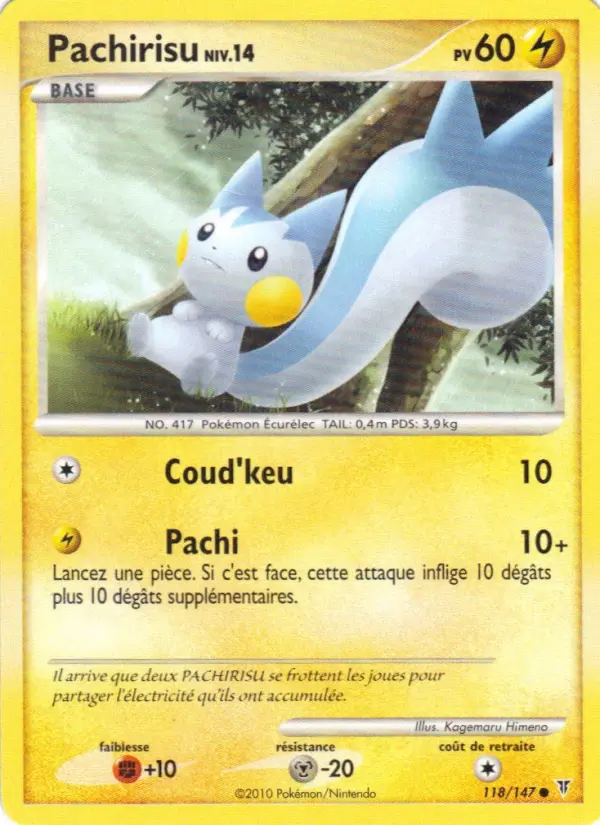 Pachirisu — carte 118 de l’extension Vainqueurs Suprêmes