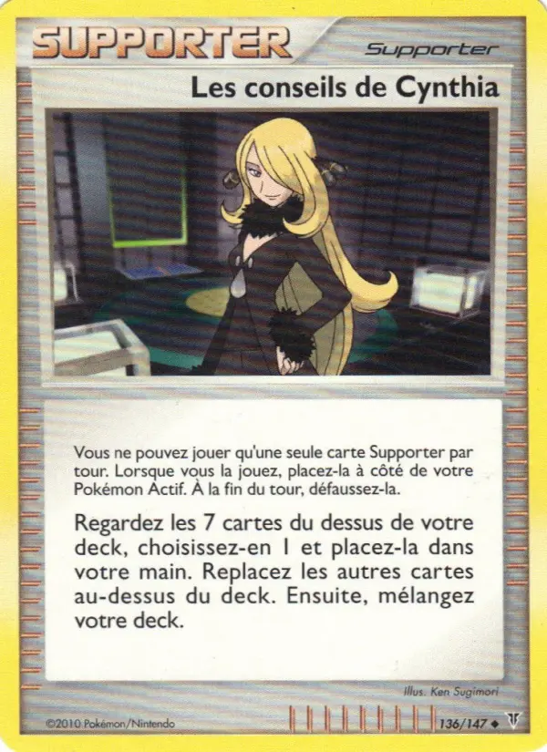 Les conseils de Cynthia — carte 136 de l’extension Vainqueurs Suprêmes