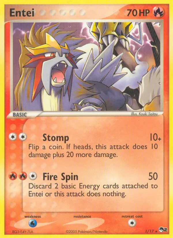 Entei — carte 1 de l’extension POP Série 2