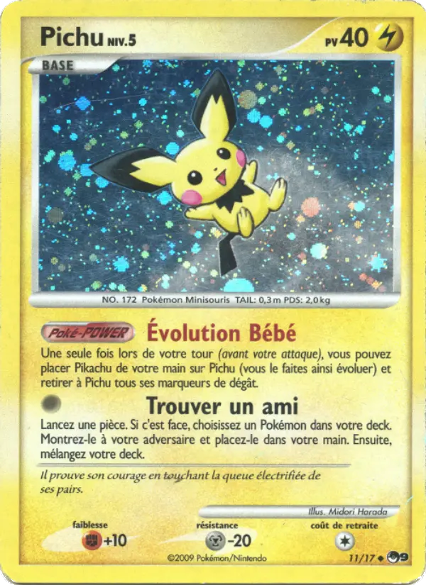 Pichu — carte 11 de l’extension POP Série 9