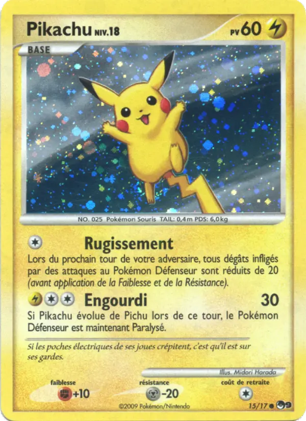 Pikachu — carte 15 de l’extension POP Série 9