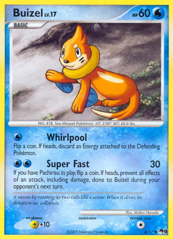 Buizel — carte 6 de l’extension POP Série 9