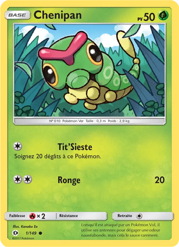 Chenipan — carte 1 de l’extension Soleil et Lune