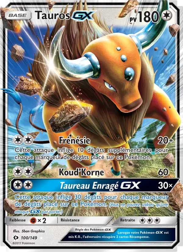 Tauros GX — carte 100 de l’extension Soleil et Lune