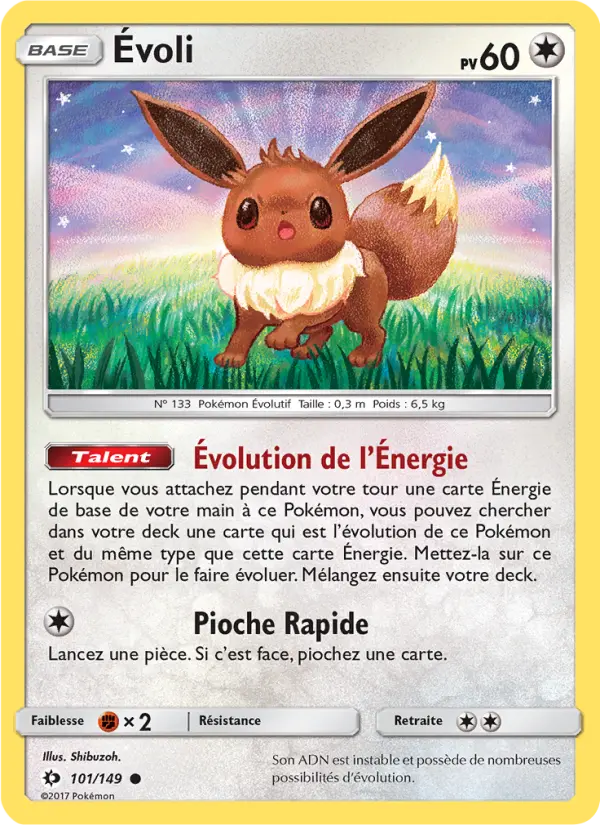 Évoli — carte 101 de l’extension Soleil et Lune