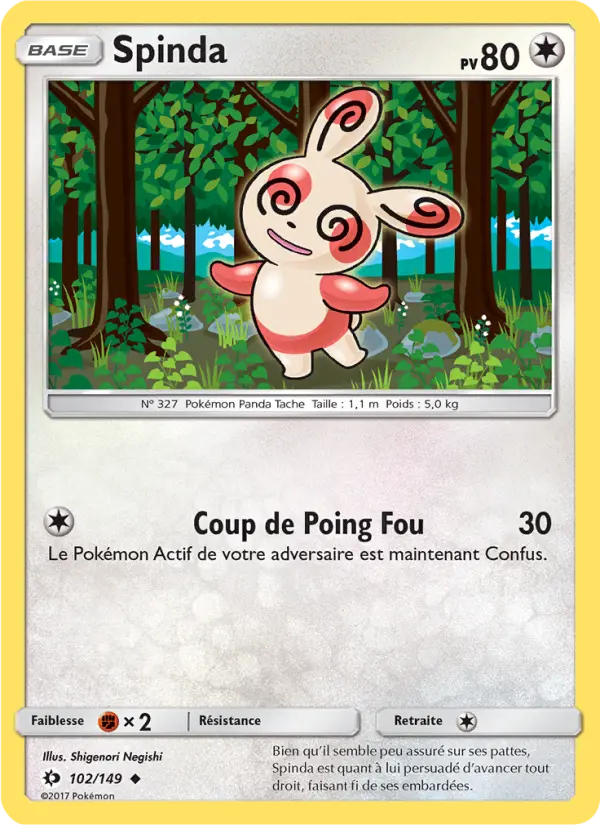 Spinda — carte 102 de l’extension Soleil et Lune