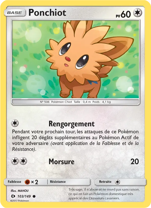 Ponchiot — carte 103 de l’extension Soleil et Lune