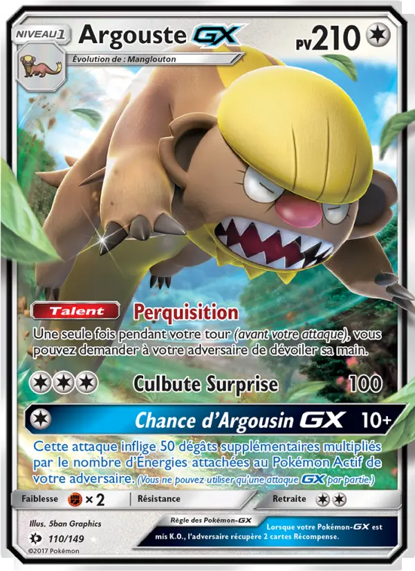 Argouste GX — carte 110 de l’extension Soleil et Lune