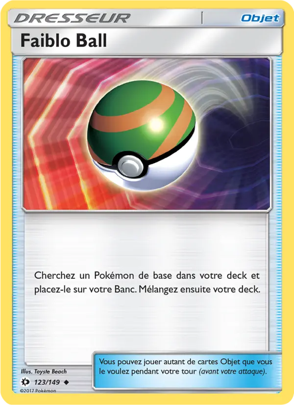 Faiblo Ball — carte 123 de l’extension Soleil et Lune