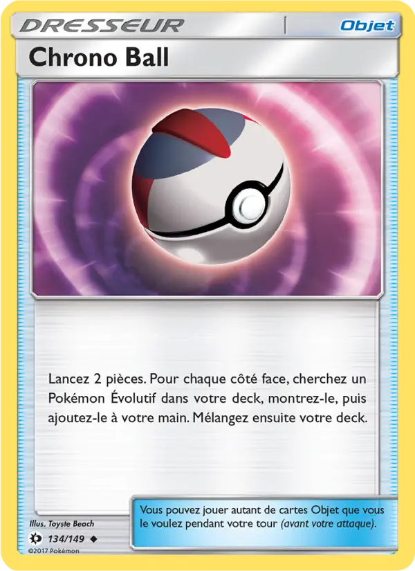 Chrono Ball — carte 134 de l’extension Soleil et Lune