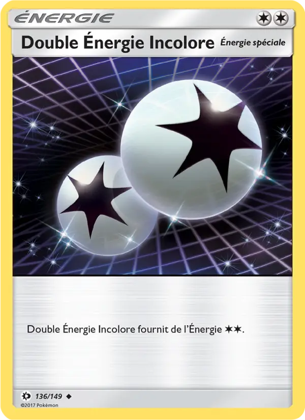 Double Énergie Incolore — carte 136 de l’extension Soleil et Lune