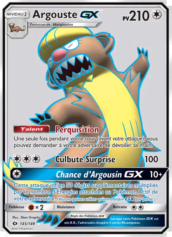 Argouste GX — carte 145 de l’extension Soleil et Lune