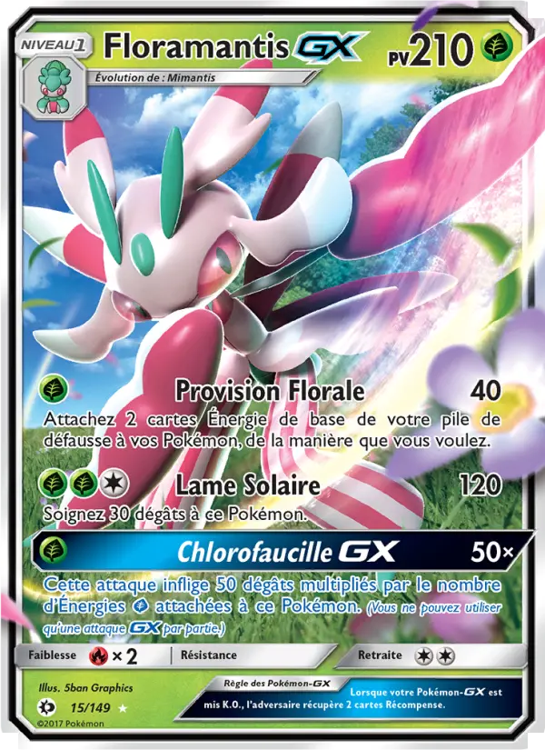 Floramantis GX — carte 15 de l’extension Soleil et Lune