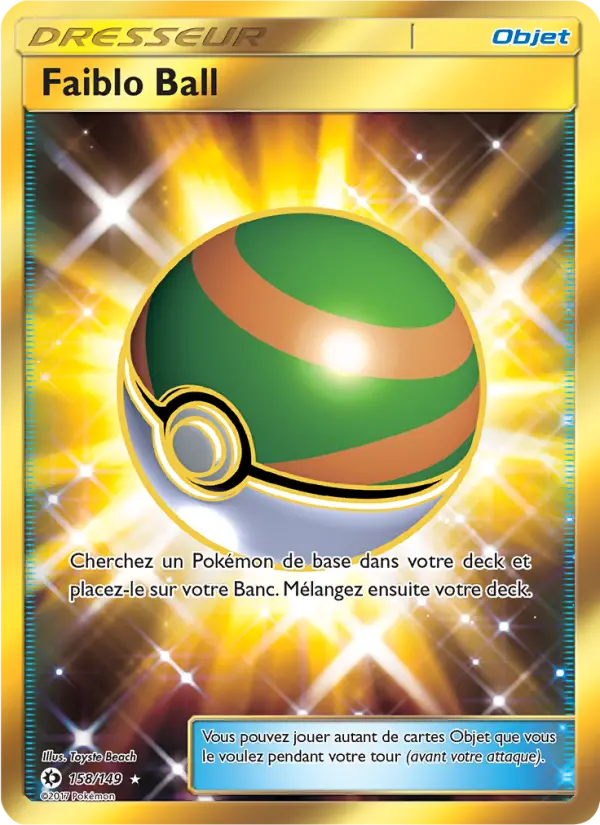 Faiblo Ball — carte 158 de l’extension Soleil et Lune