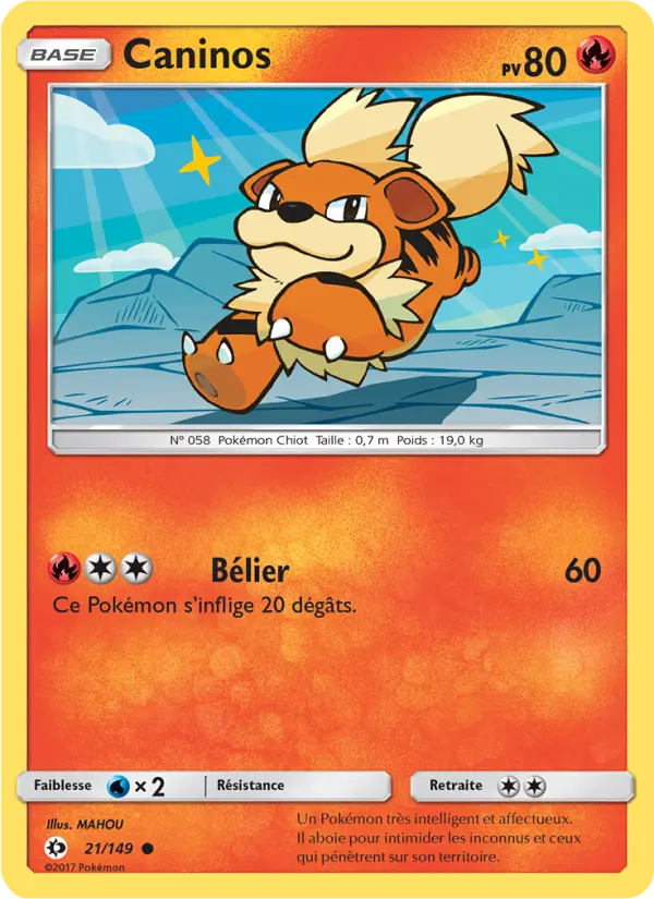 Caninos — carte 21 de l’extension Soleil et Lune