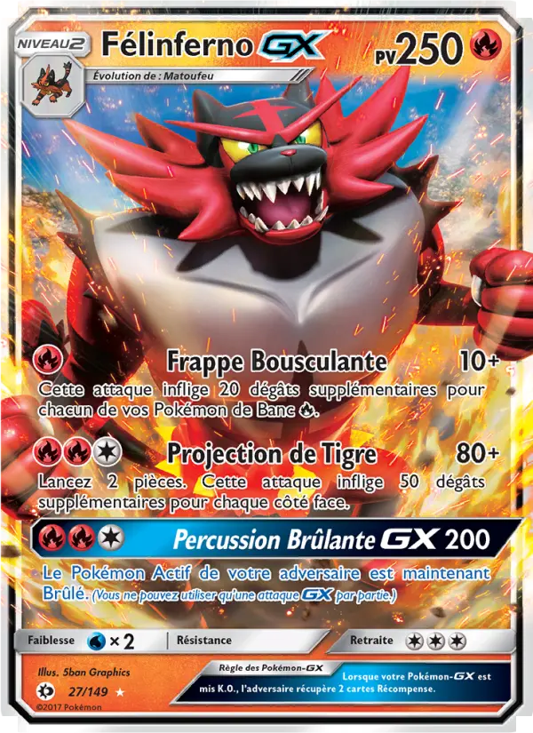 Félinferno GX — carte 27 de l’extension Soleil et Lune
