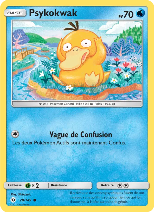 Psykokwak — carte 28 de l’extension Soleil et Lune