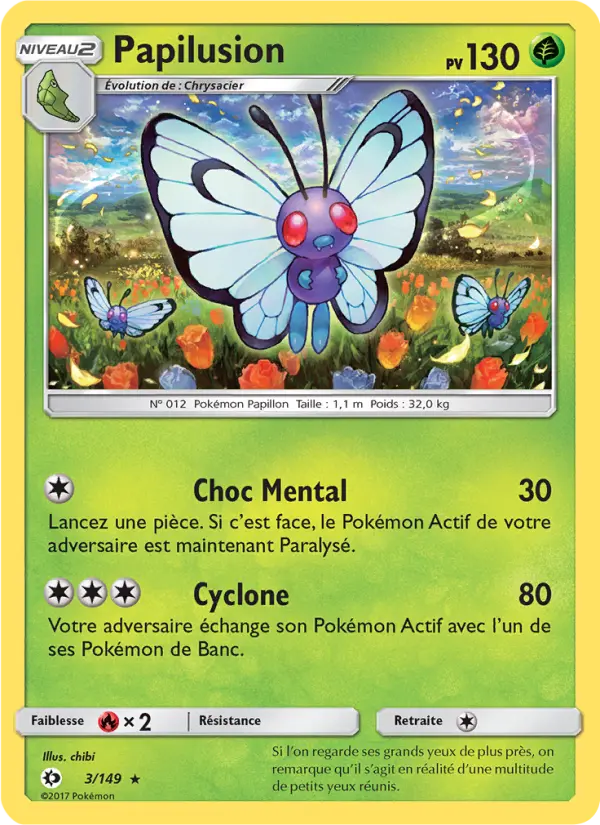Papilusion — carte 3 de l’extension Soleil et Lune