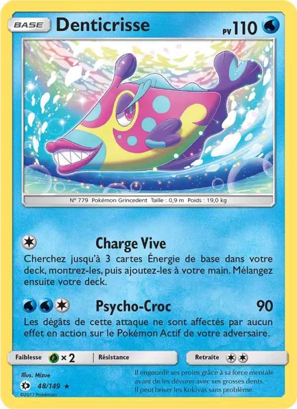 Denticrisse — carte 48 de l’extension Soleil et Lune