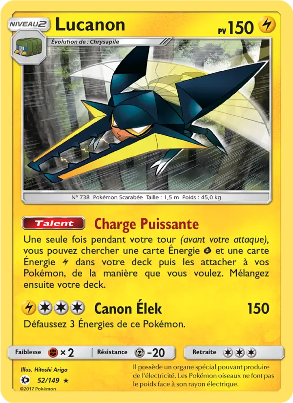 Lucanon — carte 52 de l’extension Soleil et Lune