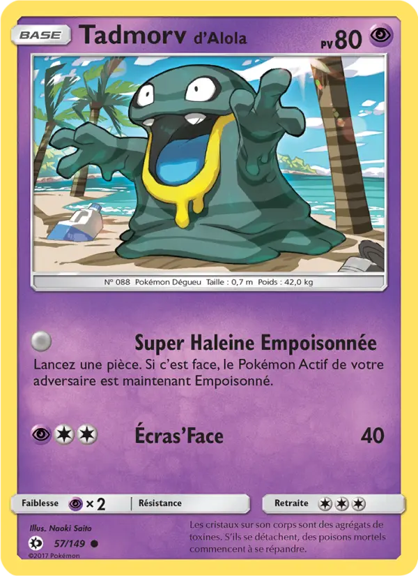 Tadmorv d’Alola — carte 57 de l’extension Soleil et Lune