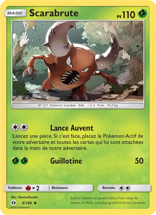 Scarabrute — carte 6 de l’extension Soleil et Lune