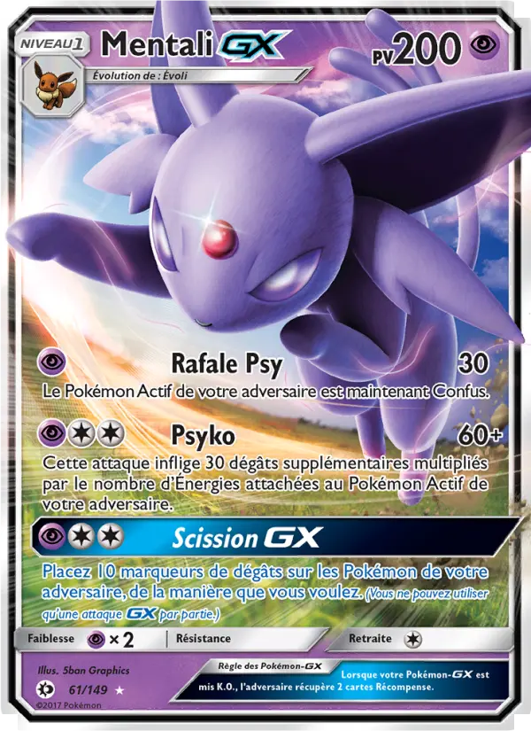 Mentali GX — carte 61 de l’extension Soleil et Lune