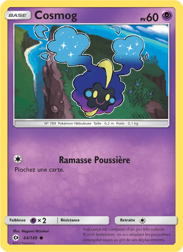 Cosmog — carte 64 de l’extension Soleil et Lune