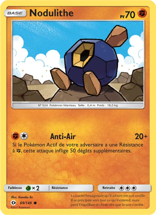 Nodulithe — carte 69 de l’extension Soleil et Lune
